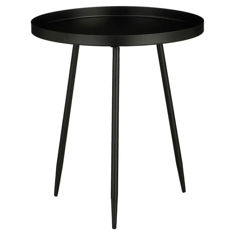 Mica Decorations Flores Bijzettafel - H44 x Ø40 cm - Zwart Sale