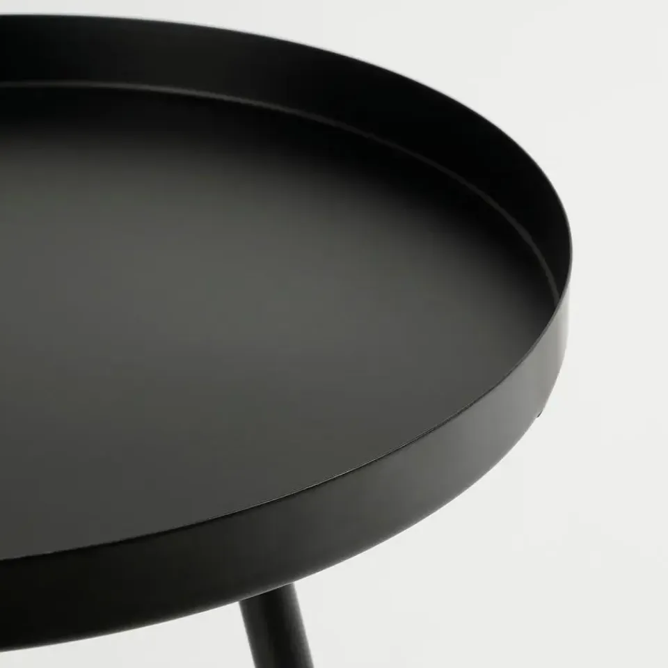 Mica Decorations Flores Bijzettafel - H44 x Ø40 cm - Zwart Sale