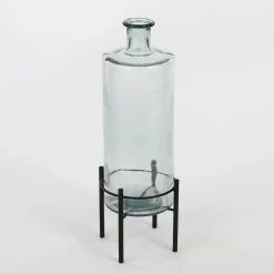 Mica Decorations Guan Glazen Fles - H40 x Ø15 cm - Transparant Hot