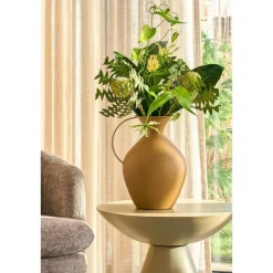 Mica Decorations Gyge Vaas - L30 x B24 x H37 cm - Metaal - Geel Discount