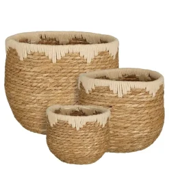Mica Decorations Jorck Plantenmandenset - H24 x Ø26 cm - Beige Online