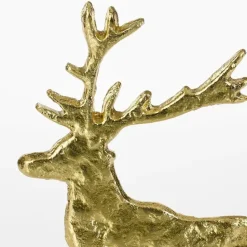 Mica Decorations Kerstdecoratie Hert - L20 x B5 x H27 cm - Champagne Online