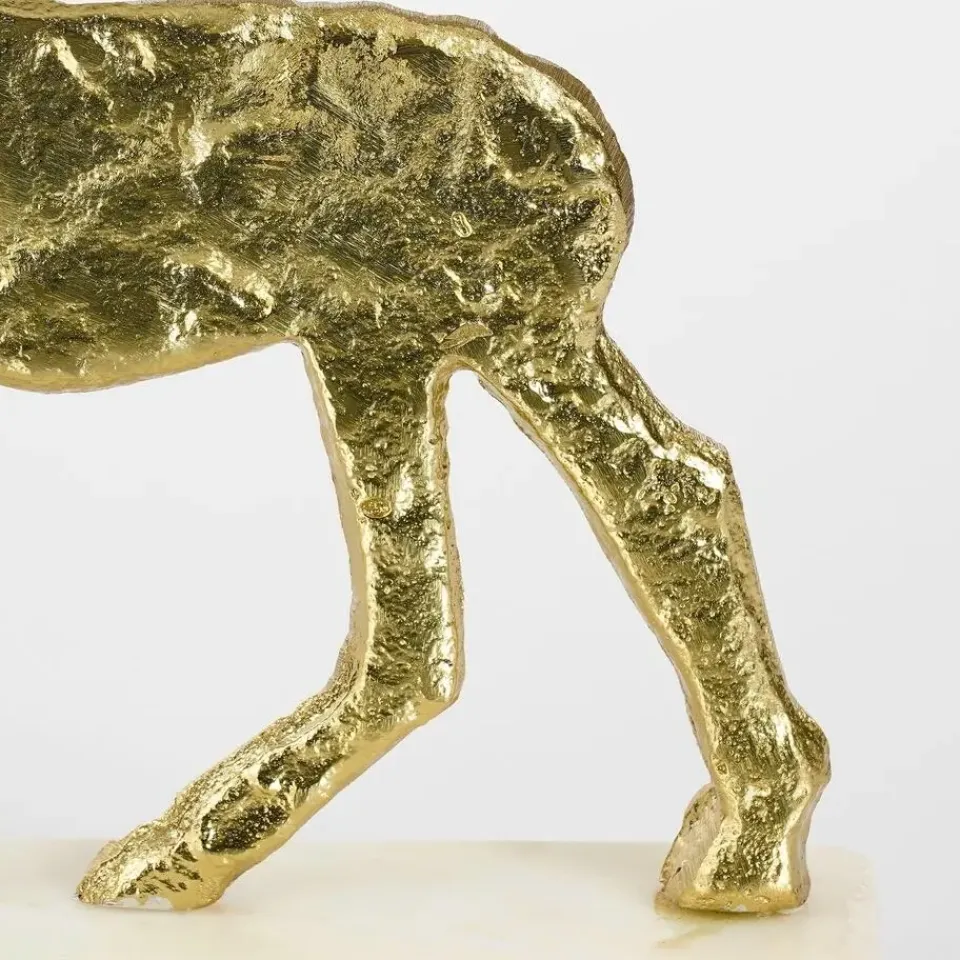 Mica Decorations Kerstdecoratie Hert - L20 x B5 x H27 cm - Champagne Online