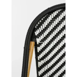 Mica Decorations Mandox Bank - L98 x B60 x H93 cm - Rotan - Zwart, Wit Clearance