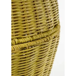 Mica Decorations Opbergmanden met Deksel - H48 x Ø30 cm - Geel Sale