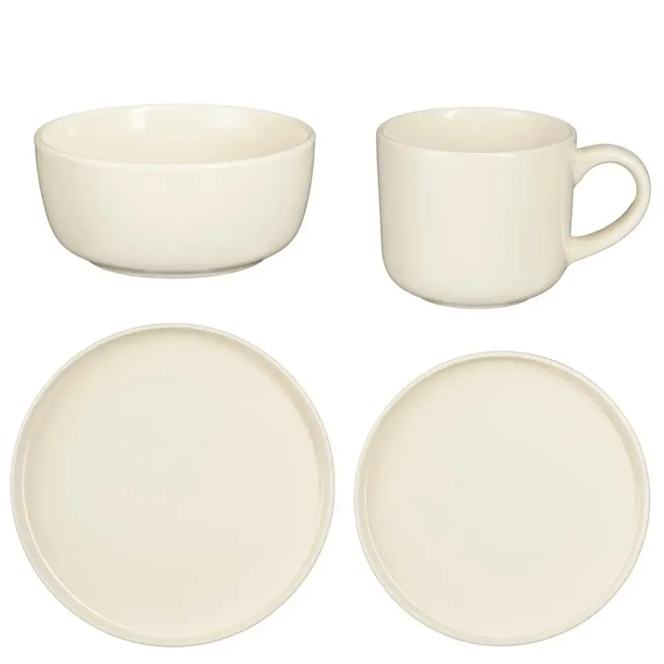 Mica Decorations Ozzu Serviesset 4 Persoons - Steengoed - Off-white Hot