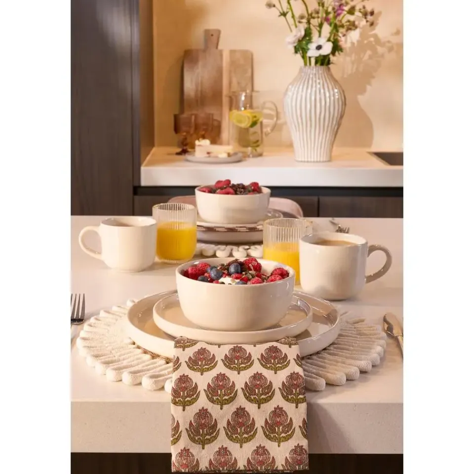 Mica Decorations Ozzu Serviesset 4 Persoons - Steengoed - Off-white Hot