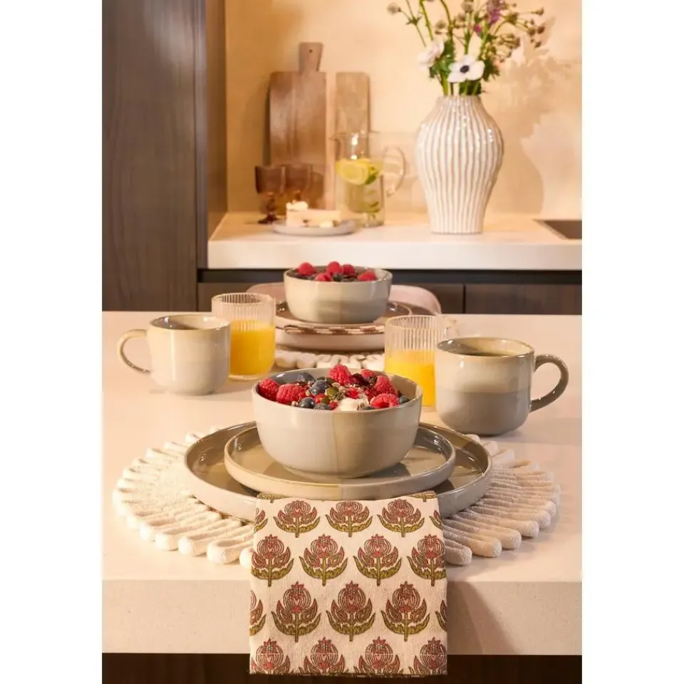 Mica Decorations Ozzu Serviesset 4 Persoons - Steengoed - Grijs Discount