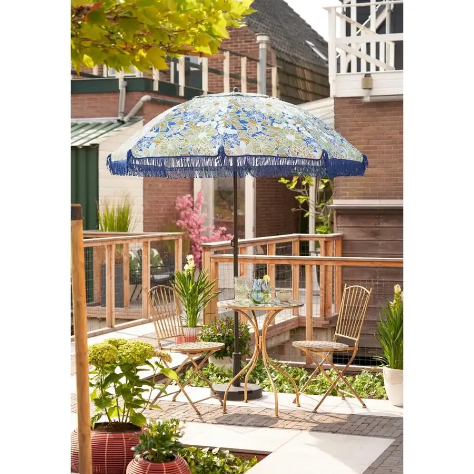 Mica Decorations Parasol - H238 x Ø220 cm - Blauw Online