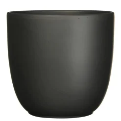 Mica Decorations Planten/bloempot Tusca - Zwart - D31/H28 cm Best