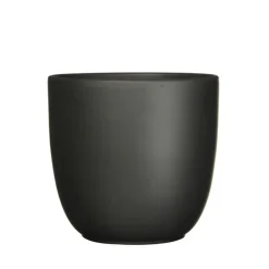 Mica Decorations Planten/bloempot Tusca - Zwart - D12/H11 cm Discount