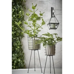 Mica Decorations Plantenpot - wit - keramiek - 23 x 21 cm Best