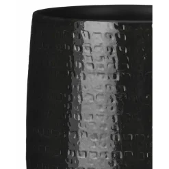 Mica Decorations Plantenpot/bloempot - Keramiek zwart - D24/H21 cm Best