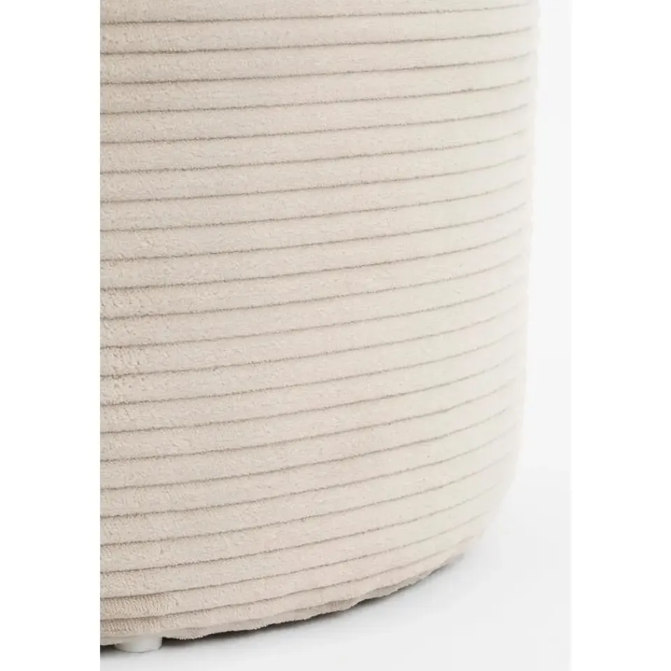 Mica Decorations Poef met Opbergruimte - H41 x Ø42 cm - Off-white Sale