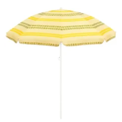 Mica Decorations Strandparasol - H180 x Ø160 cm - Geel Online