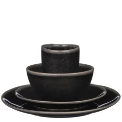 Mica Decorations Tabo Serviesset 4 persoons Keramiek Zwart Best