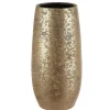 Mica Decorations Vaas - keramiek flakes motief goud - 17 x 35 cm