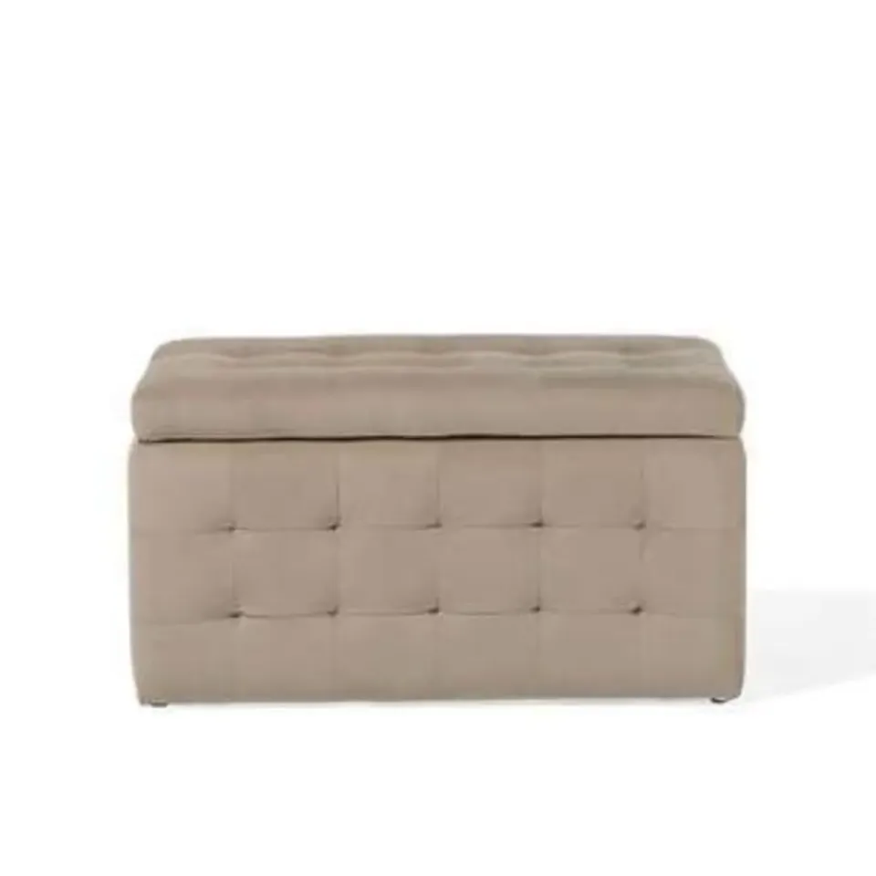 Beliani MICHIGAN - Ottomaan - Bruin - Fluweel Outlet