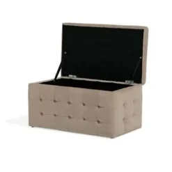 Beliani MICHIGAN - Ottomaan - Bruin - Fluweel Outlet