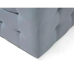 Beliani MICHIGAN - Ottomaan - Grijs - Fluweel