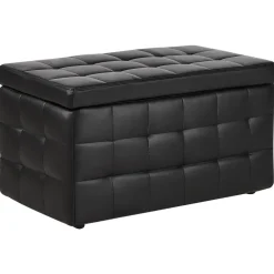 Beliani MICHIGAN - Ottomaan - Zwart - Kunstleer Hot