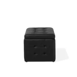 Beliani MICHIGAN - Ottomaan - Zwart - Kunstleer Hot