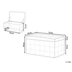 Beliani MICHIGAN - Ottomaan - Zwart - Kunstleer Hot