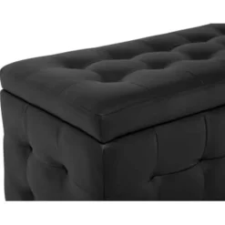 Beliani MICHIGAN - Ottomaan - Zwart - Kunstleer Hot