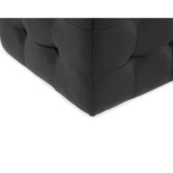 Beliani MICHIGAN - Ottomaan - Zwart - Kunstleer Hot