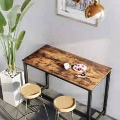 Merkloos Middelhoge bartafel - vintage - 120x90x60 cm - vintage bruin Clearance