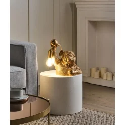 Leen Bakker MIKE - Tafellamp - Goud - Polyresin