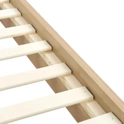 Beliani MILLAY - Bed - Beige - 140 x 200 cm - Bouclé Clearance