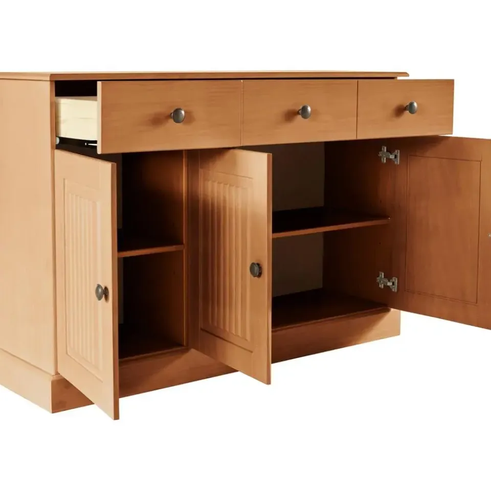 Loft24 Mille - Dressoir met 3 deuren en 2 lades in natuurlijk grenen Outlet