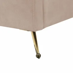 Beliani MIRIBEL - Tweepersoonsbed - Taupe - 140x200 - Fluweel Clearance