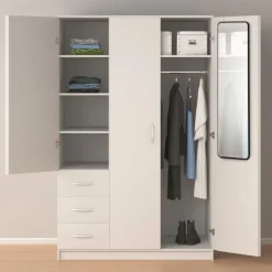 MISOU Deurspiegel Wandspiegel Passpiegel Ovaal Zwart 120x30cm Metaal New