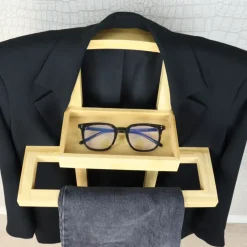 MISOU Dressboy Kledingstandaard Kledinghouder Bamboe Hout 44.8x22.2x114.2 cm Discount