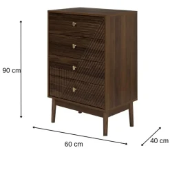 MISOU Ladekast 4 lades Tiffany - Bruin Sale