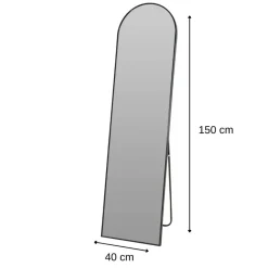 MISOU Passpiegel 150cm - Zwart Hot