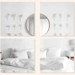 MISOU Plakspiegel Zelfklevende Spiegel Vierkant Set van 4 40x40cm Discount