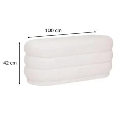 MISOU Poef Teddy - Wit Online