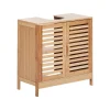 Beliani MISSOULA - Wastafelkast - Lichthout - Bamboe Online
