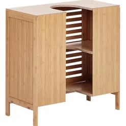 Beliani MISSOULA - Wastafelkast - Lichthout - Bamboe Online