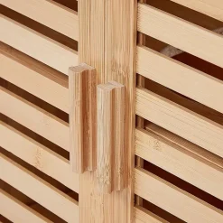 Beliani MISSOULA - Wastafelkast - Lichthout - Bamboe Online