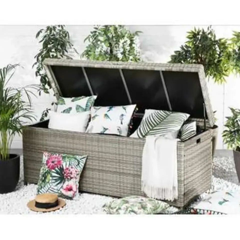 Beliani MODENA - Kussenbox - Grijs - PE rotan Sale