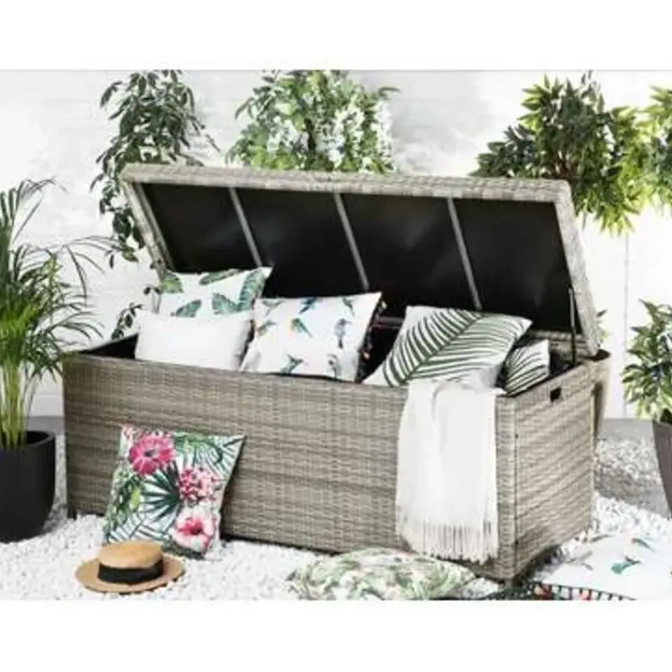 Beliani MODENA - Kussenbox - Grijs - PE rotan Sale