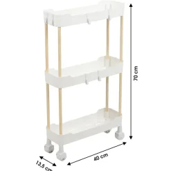 Modern Spirit Keuken/badkamer trolley - 3 laags - 40 x 70 cm Sale