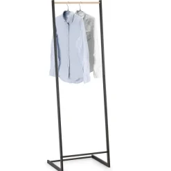 Modern Spirit Kledingrek enkele stang - metaal- zwart - 80x145cm Clearance