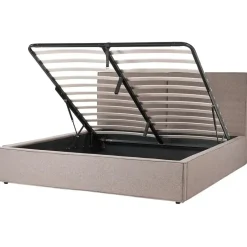 Beliani MOISSAC - Bed - Taupe - 180 x 200 cm - Polyester Discount