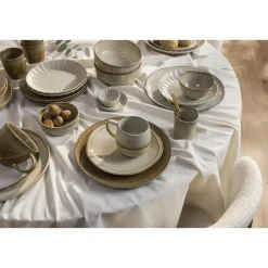 Leen Bakker Mok met oor Mira naturel stoneware - 360 ml Online