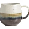 Leen Bakker Mok met oor Mira zwart stoneware - 360 ml Sale